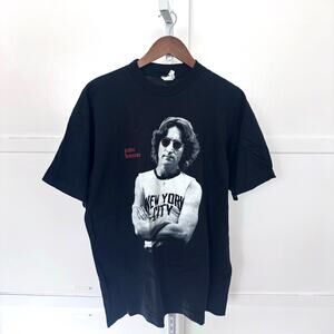 1990s John Lennon New York City portrait graphic t-shirt XL